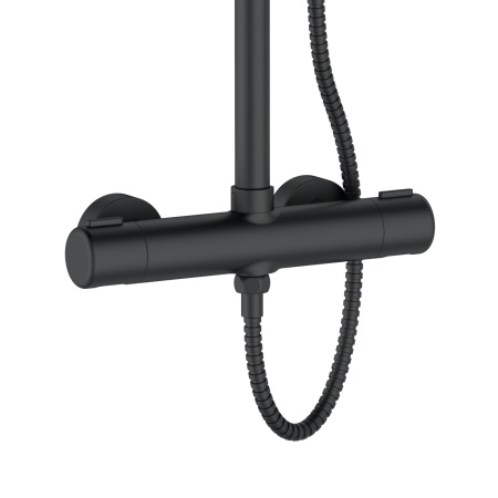 Душевая система Agger Thermo A2451244 с термостатом, черный матовый